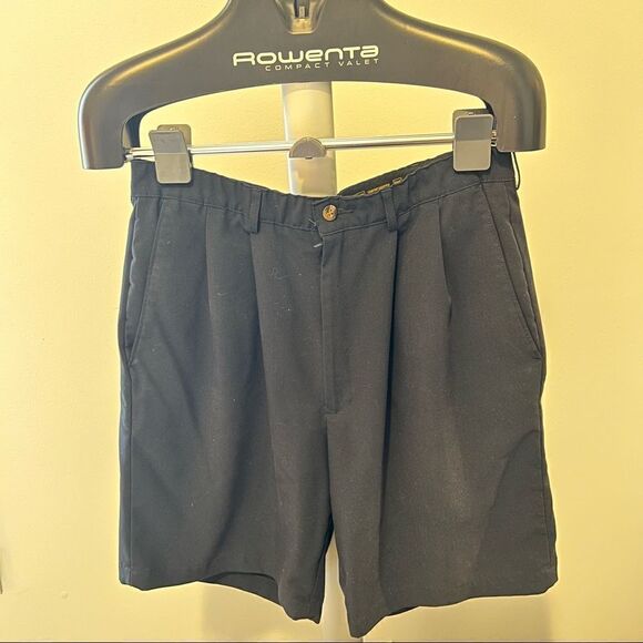 Haggar Navy Men’s Dress Pant Shorts Size 34 - Picture 1 of 3